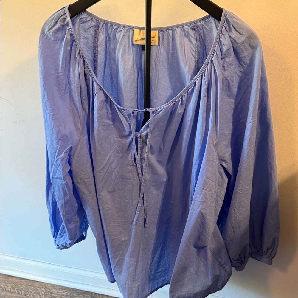 Coldwater Creek Periwinkle Peasant Blouse